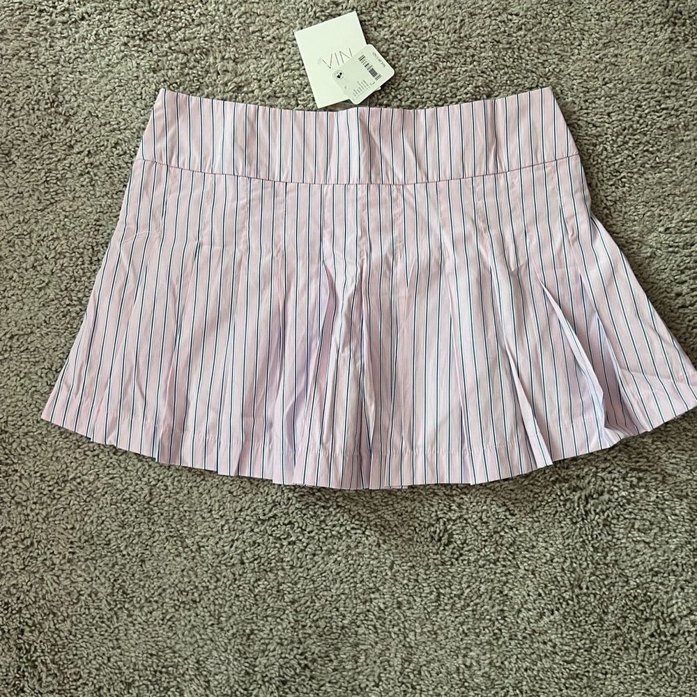 NWT Free People NIA Pink Stripe Skort Medium / Large - Picture 6 of 10